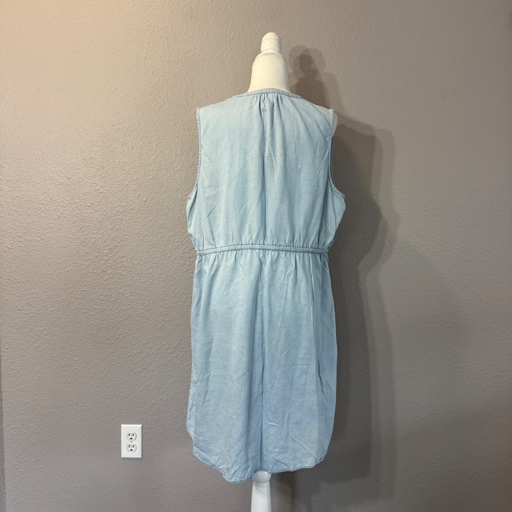 Time and Tru Women's Size XXL (20) Light Blue Lyocell Drawstring Waist Dress - Picture 2 of 8